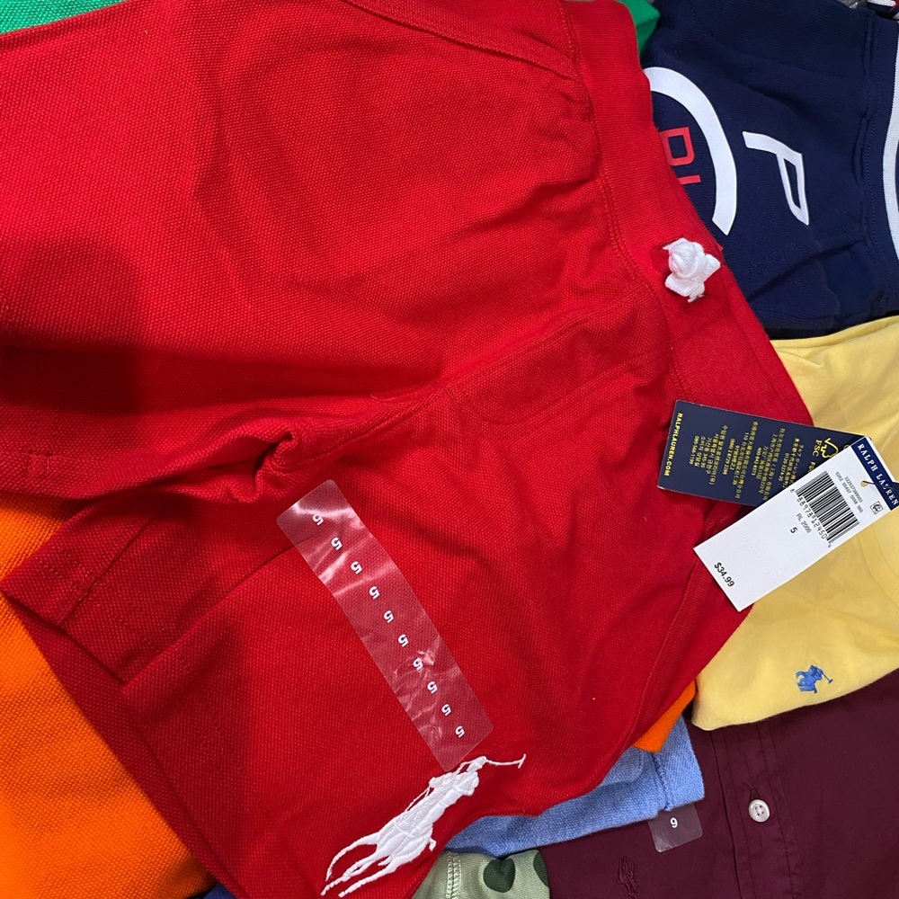Polo Ralph Lauren red sweat shorts size 5 boys new